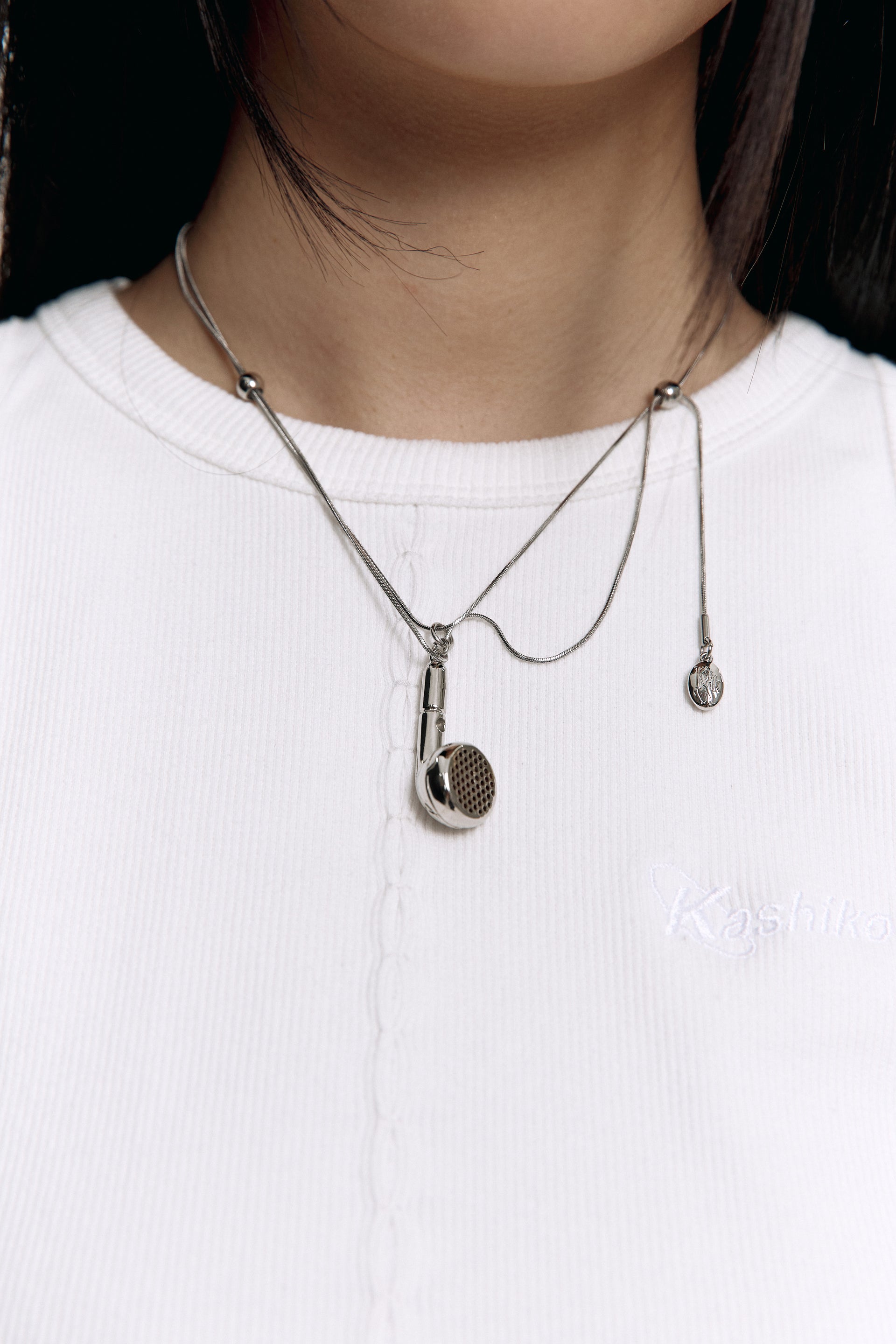 Layered Slide Earphone Necklace