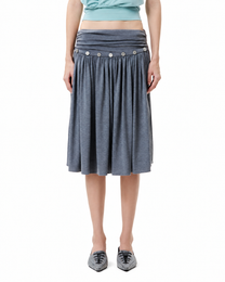 Drape Midi Skirt - Slate