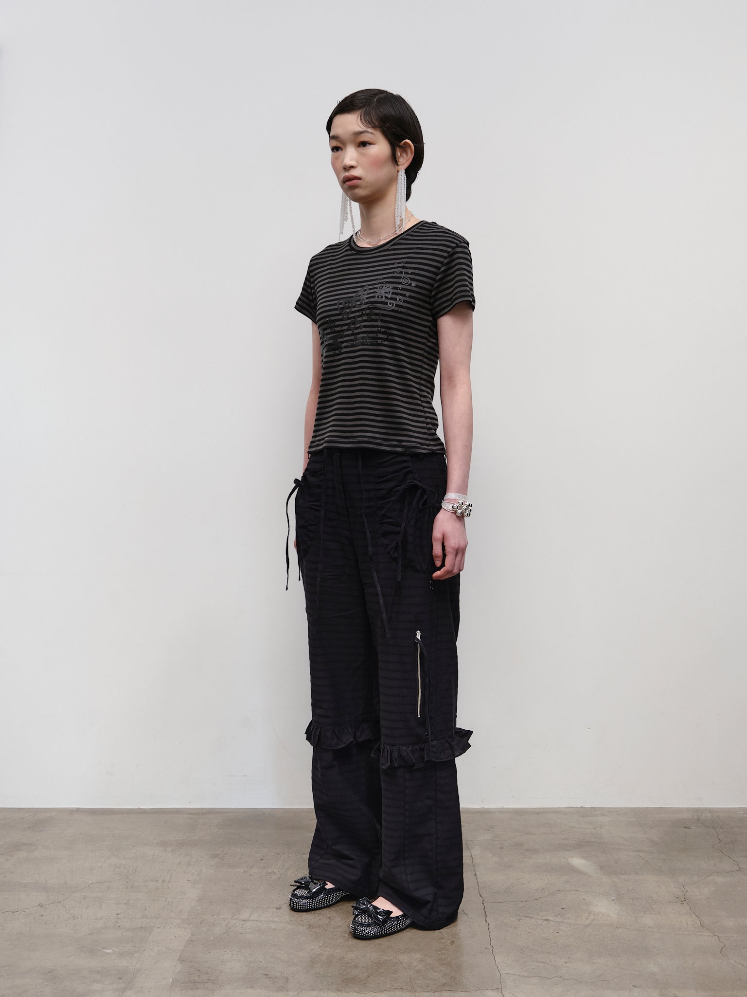 Textured Ruffled Comfy Pants