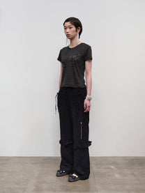 Textured Ruffled Comfy Pants