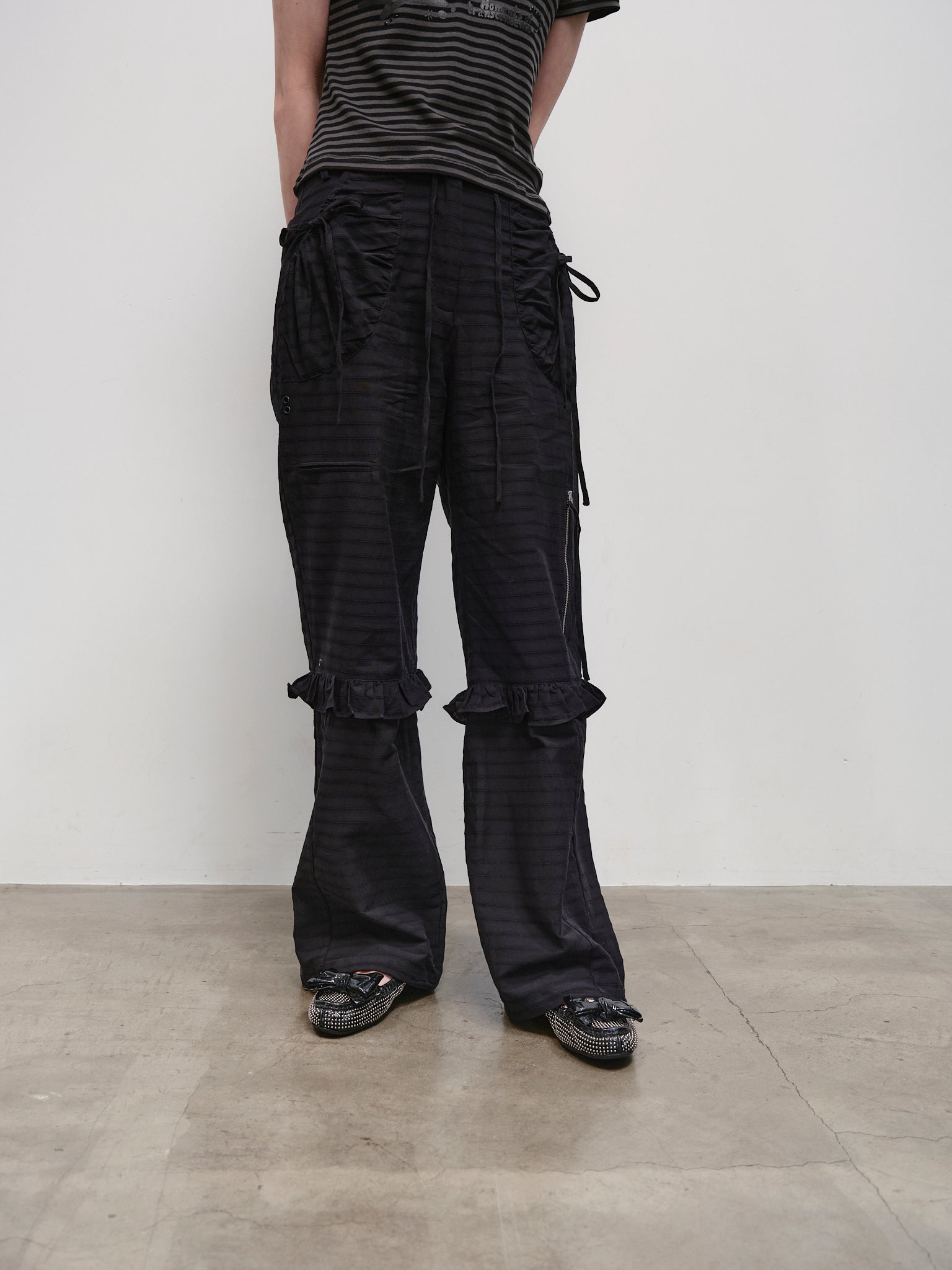 Textured Ruffled Comfy Pants