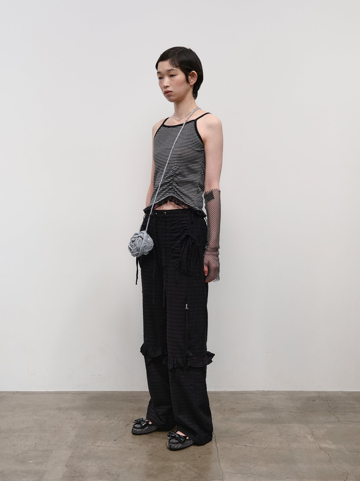 Textured Ruffled Comfy Pants