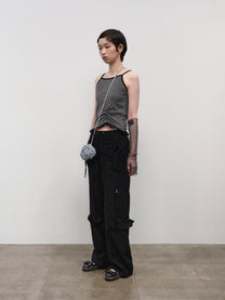 Textured Ruffled Comfy Pants