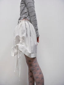 Lettuce Stitch Roll Neck Top [Gray]