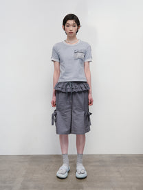 Ruffled Stripe Pocket Pants