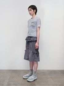 Ruffled Stripe Pocket Pants