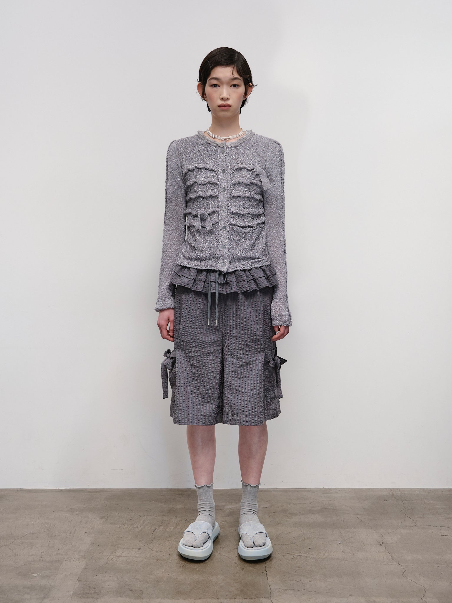 Ruffled Stripe Pocket Pants