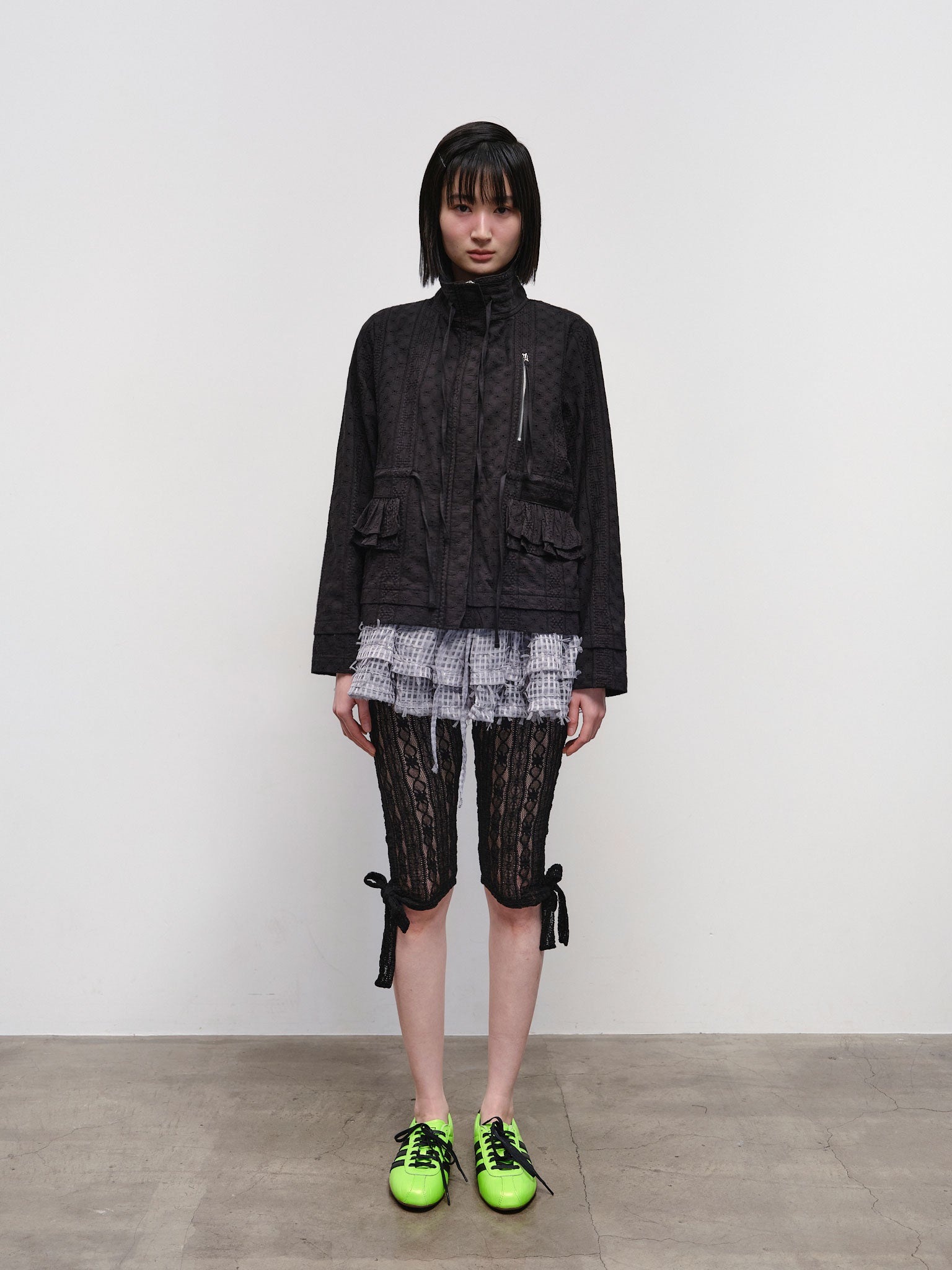 String Trimmed Lace Jacket