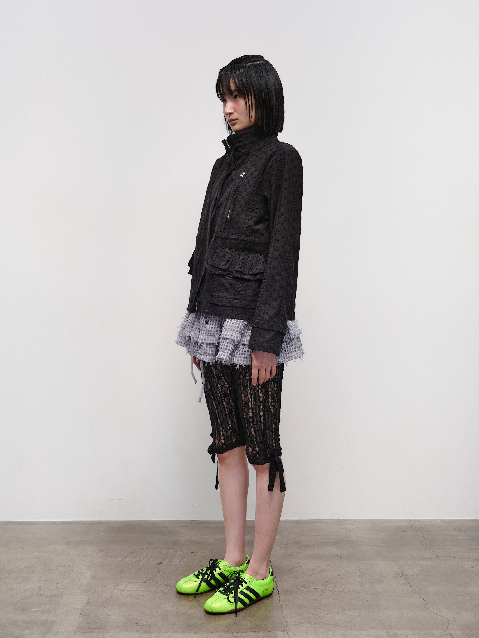 String Trimmed Lace Jacket