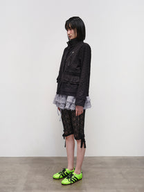 String Trimmed Lace Jacket