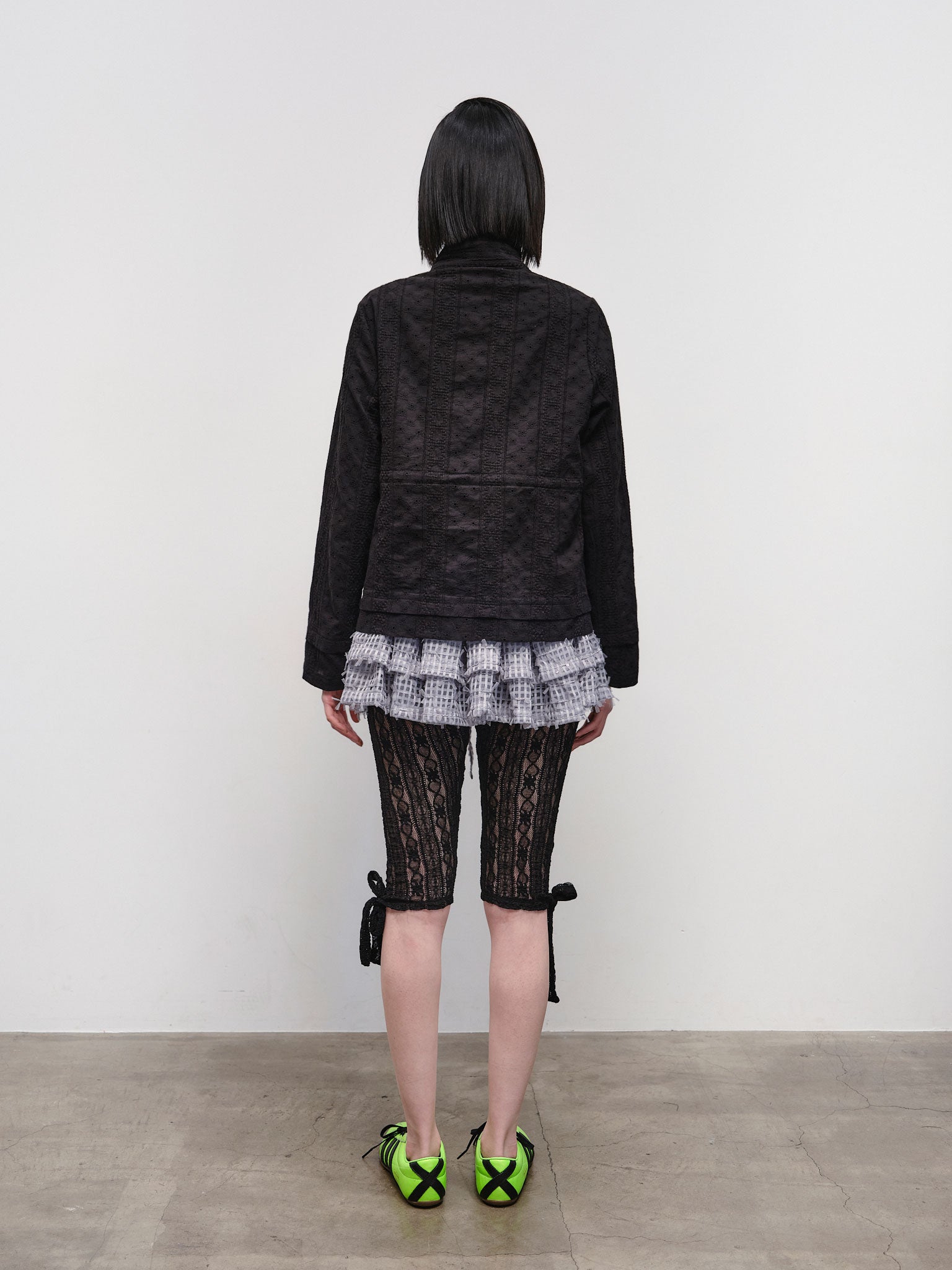 String Trimmed Lace Jacket