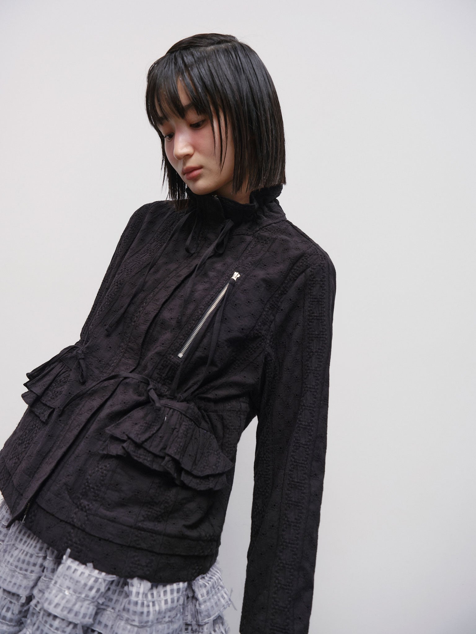 String Trimmed Lace Jacket